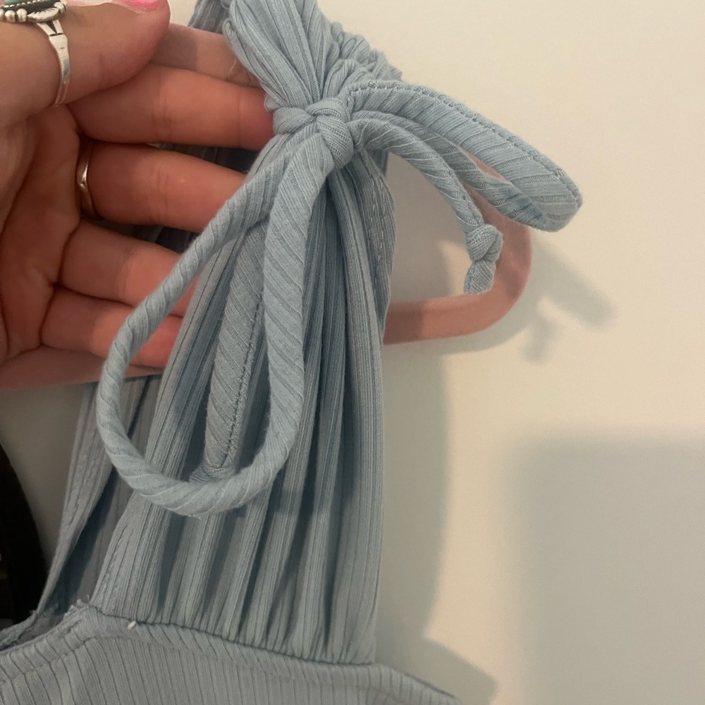 Baby blue fitted dress